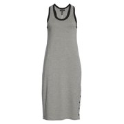 Rag & Bone Mari Button Hem Houndstooth Midi Tank Dress Large L