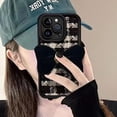 thumbnail image 4 of Designed for iPhone Case,Luxury 3D Bow Grid Pattern Camera Lens Protection Shockproof Protective Cover Phone Case (iPhone 12 Pro,Black), 4 of 4
