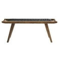 thumbnail image 4 of Modway Saoirse 17.5" Woven Rope & Wood Bench in Walnut and Black, 4 of 8