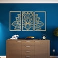 thumbnail image 6 of ESTART 3 PCS Gold Metal Lotus Flower Mandala Wall Art Decor for Living Room, Bedroom, Office, and Yoga Room (Large), 6 of 7
