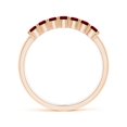 thumbnail image 2 of ANGARA Natural Half Eternity Seven Stone Ruby Wedding Ring in 14K Rose Gold for Women (Size-2.5mm) | July Birthstone, Birthday, Anniversary, Jewelry Gift for Women | Natural Ruby Ring, 2 of 9