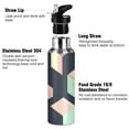 thumbnail image 3 of Yayeee 20oz Insulated Water Bottle Double Wall Stainless Steel with Flip Straw Lid, Black Cubes, 3 of 7