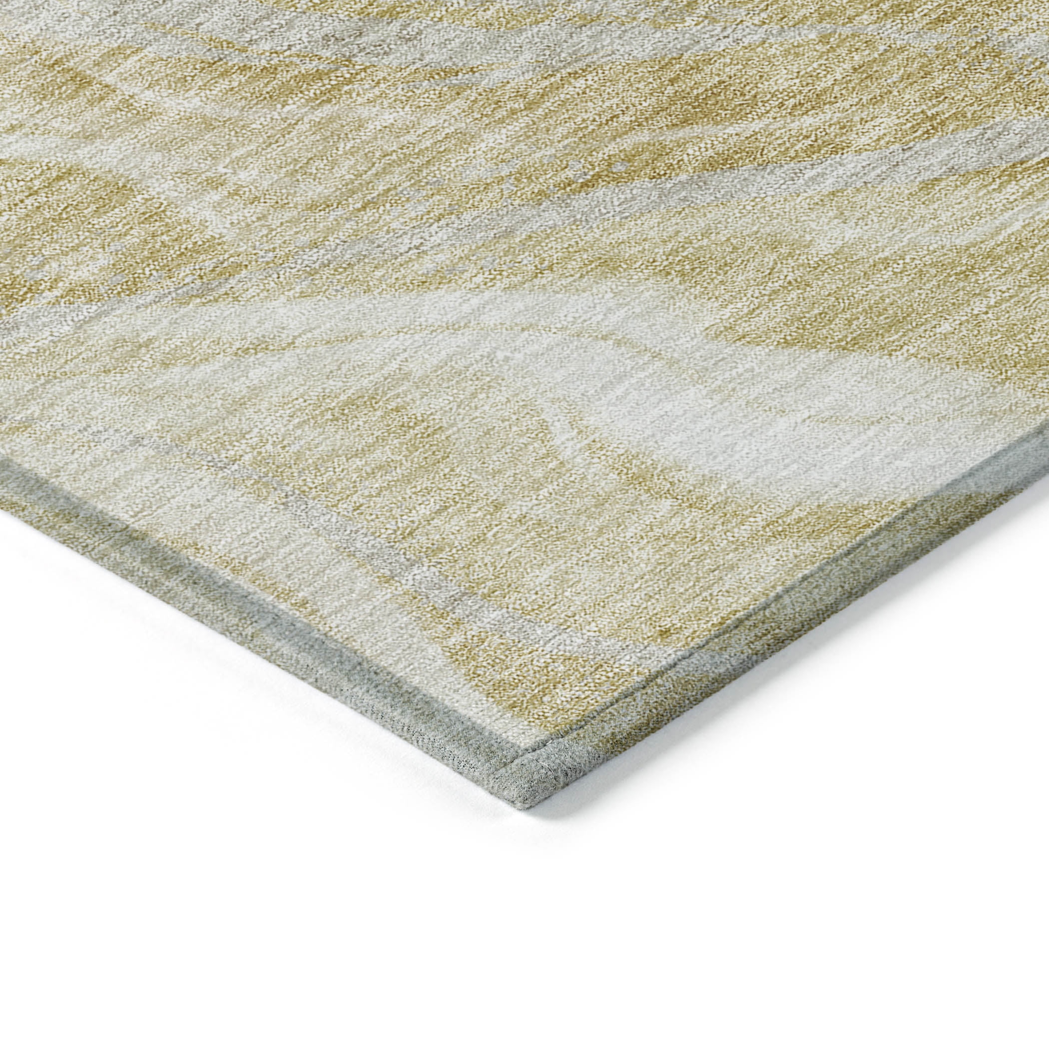 Addison Rugs Chantille Indoor/Outdoor Transitional Waves Gold Washable Rectangle Rug, 8' x 10'