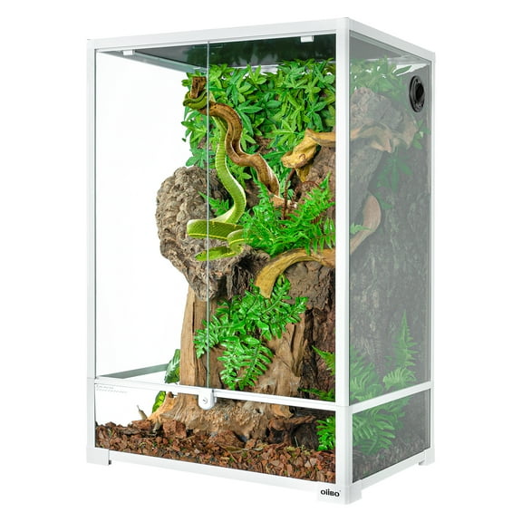 OiiBO 24" x 18" x 36" Reptile Tall Glass Terrarium Rainforest Habitat