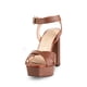 thumbnail image 3 of Tacones de Plataforma para Dama Tipo Sandalia Davenia de Piel Café, 3 of 5