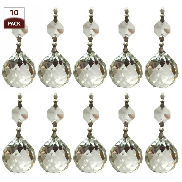 Royal Designs 10 Pack Chandelier Replacement Crystal Prisms Clear