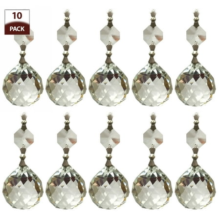 Royal Designs 10 Pack Chandelier Replacement Crystal Prisms Clear Royal Designs 10 Pack Chandelier Replacement Crystal Prisms Clear Faceted Ball One Bead Chrome