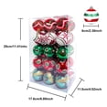 thumbnail image 3 of 30 Pcs Christmas Ornaments Sets 2.36in Christmas Ball Decoration Shatterproof Christmas Tree Ornaments Painted Xmas Balls Bulbs for Holiday Wedding Party Christmas Tree Decoration, 3 of 9