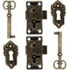 thumbnail image 1 of 2 Piezas Cerradura de Puerta de Gabinete Cerradura Antigua Pestillos de Muebles para Armarios Decorativos Cerradura con Orificio para Llave para Caja de Madera Joyas Antiguas Maquillaje Maleta, 1 of 5