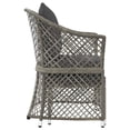 thumbnail image 3 of vidaXL 2 Piece Garden Lounge Set with Cushions Grey Poly Rattan, 3 of 5