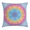 thumbnail image 1 of India Throw Pillow Cushion Cover, Magical Fantastic Design in Vivid Colors Boho Round Figure Blooms Lotus Inspiration, Decorative Square Accent Pillow Case, 18 X 18 Inches, Multicolor, by Ambesonne, 1 of 2