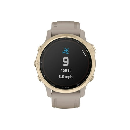 Garmin - fēnix 6S Pro Solar GPS Smartwatch 30mm Stainless Steel - Light Gold