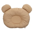 thumbnail image 1 of Almohada para bebé, transpirable, suave, previene la cabeza plana, bonita almohada de apoyo para moldear la cabeza del recién nacido, marrón, 1 of 14