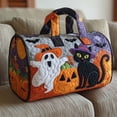 thumbnail image 4 of Halloween Tote Gift Bags, Puff Stitching Quilted Halloween Print Tote Bag, Portable Travel Shoulder Handbag, 4 of 6