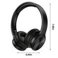 thumbnail image 3 of Wireless Bluetooth Headphones, 65H Playtime, 6 EQ Sound Modes, HiFi Stereo Over Ear Headphones with Microphone, Foldable Lightweight Bluetooth 5.3 Headphones for Travel/Office/Cellphone/PC - Black, 3 of 8