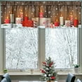 thumbnail image 2 of Winter Christmas Kitchen Curtains Valances 3 Piece Set,Merry Xmas Gnome Snowflakes Rod Pocket Farmhouse Cafe Curtain Over Sink Window for Holiday Decor 36 Inch, 2 of 7