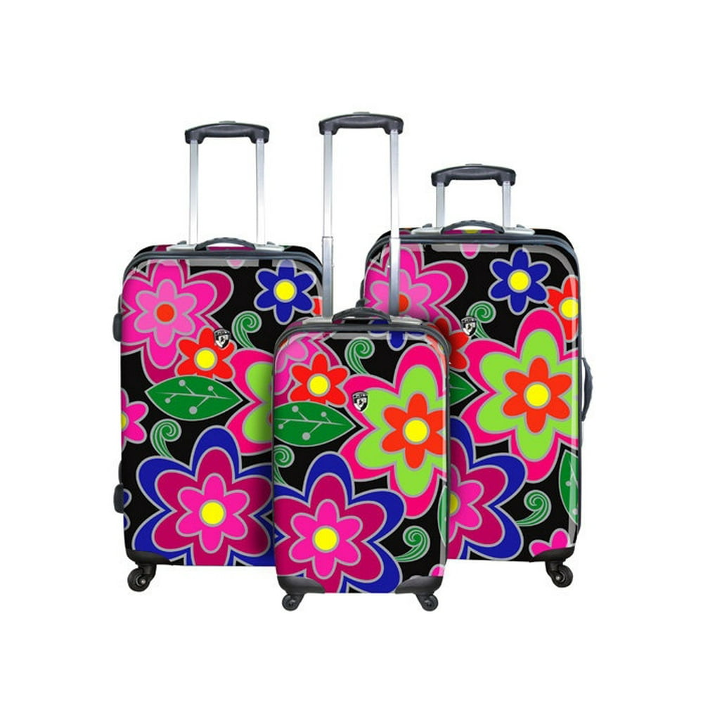 Heys Heys Art Flowers Floral Tempo 3 Piece Spinner Hard Case Luggage