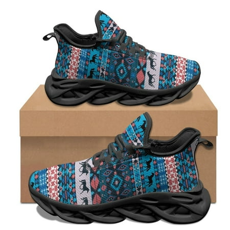 

2024 Indian Tribal Luxury Designer Breathable Walking Shoes Non-slip Breathable Lace-Up Sneakers Round Toe Women Platform Shoes