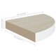 thumbnail image 5 of Estantería de esquina VidaXL en forma de panal de madera MDF/metal en forma de panal de roble y blanco, 2 unidades, 5 of 5