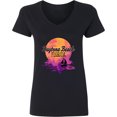 thumbnail image 3 of Inktastic Daytona Beach Florida Sunset Women's V-Neck T-Shirt, 3 of 5