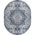 thumbnail image 2 of Jill Zarin Outdoor Collection Area Rug - Dubai (7' 10" x 10' Oval Blue/Ivory), 2 of 8
