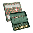 thumbnail image 1 of 4Pcs Christmas Tableware with Gift Box Creative Stainless Steel Spoons Forks for Spoon Fork Green Box, 1 of 9