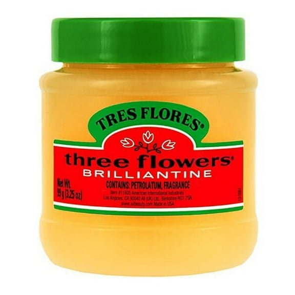 Three Flowers Brilliantine Solid Pomade, 3.25 oz