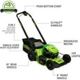 thumbnail image 2 of Greenworks 80V 21" Cordless Battery Push Lawn Mower,16" Cordless Battery String Trimmer Combo Kit w/(1) 4Ah Battery & (1) 4A Rapid Charger, 2 of 10