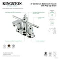 thumbnail image 7 of Kingston Brass FB7618CML Manhattan Double-Handle 4" Centerset Bathroom Faucet with Pop-Up Drain, Brushed Nickel, 7 of 7