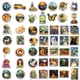 thumbnail image 2 of Pegatinas con pinturas al óleo con todo lo relacionado con animales, 50 unidades/lote, 2 of 3