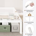 thumbnail image 5 of Merrland 14 Inch Twin XL Size Bed Frame, Heavy Duty Metal Platform with Storage, Steel Slat Support, Easy Assembly, White, 5 of 6