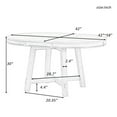 Extendable Round Dining Table For Six Solid Wood Farmhouse Style extendable-round-dining-table-for-six-solid-wood-farmhouse-style