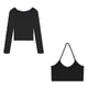 thumbnail image 1 of Tops ajustados de manga larga, tops de 2 piezas, tops de tres piezas con cuello halter, verdadera excelencia, 1 of 9