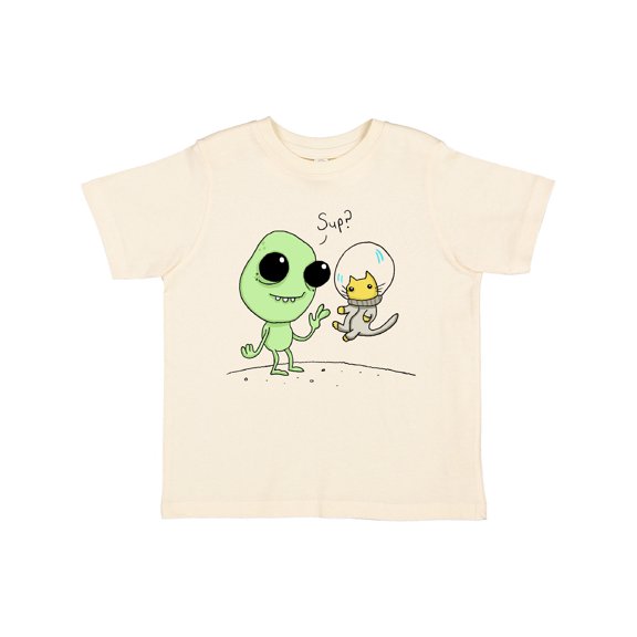 Inktastic Alien and Astronaut Kitty Cat Boys or Girls Toddler T-Shirt