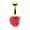 Gold-Red, variant on Beauty Crystal Heart Dangle Navel Belly Button Ring Bar Body Piercing Jewelry-Silver-White