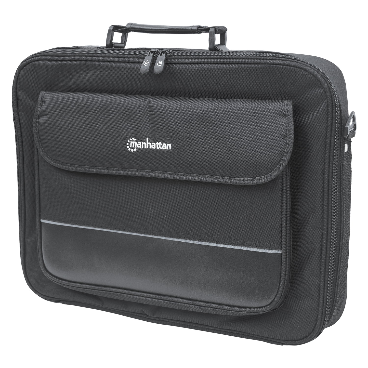 Manhattan 17-In. Empire Padded Notebook Computer Briefcase with Padded Shoulder Strap Multiple Compartments