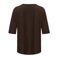 thumbnail image 4 of Office Wear for Women 2026 Kelon Shirts for Women Short Sleeve Shirts Cowl Neck Summer Outfits 2026 Fashion Clothing Blouses, 5XL, 4 of 5