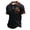 Black, variant on Mens Polo Shirts with Spanish Bullfight Theme Print Casual Short Sleeved Shirt Top