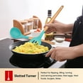 thumbnail image 6 of Kitchen Utensils Set of 6, VeSteel Silicone Cooking Utensils with Wooden Handle(Turquoise), 6 of 7