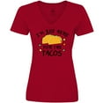 thumbnail image 3 of Inktastic I'm Just Here for the Tacos Cinco De Mayo Women's V-Neck T-Shirt, 3 of 5