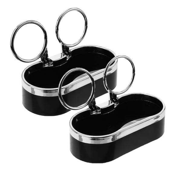 WEUVEB 2Pcs Black Car Drink Holder Stable Auto Beverage Organizer for Most Vehicles