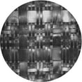 thumbnail image 1 of Ahgly Company Tapis Rond Lavable en Machine Intérieur Transitionnel Gris, 7 Pieds Rond, 1 of 7