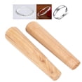 thumbnail image 2 of Bangle Mandrel Bracelet Mandrel Stick 2pcs Round Oval Shape Wooden Bracelet Making Stick Bangle Mandrel Wire Wrapping Tool Jewelry Making Tool, 2 of 8