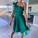 thumbnail image 4 of mfyjkho Vestidos midi para mujer, Vestido informal de verano con cuello vuelto, sin mangas y cremallera de color liso para mujer Vestidos de otoño m, 4 of 7