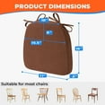 thumbnail image 2 of Chair Cushions for Dining Chairs, D-Shaped Seat Cushions with Removable Washable Cover and Ties, Chair Pads for Kitchen, Indoor Dining Room, Patio Chairs, 17'' x 16'', Set of 4, Beige, 2 of 7