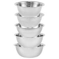 thumbnail image 1 of 5pcs Stainless Steel Mixing Bowl Set Multipurpose Soup Basin 5 Sizes Space Saving Nesting Bowls Set 2600ML Salad Bowls Dishwasher Safe for Kitchen Cooking Baking Food Storage (Silver), 1 of 11