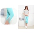 thumbnail image 4 of Womens 3/4 Length Leggings Capri Cropped Summer Modal High Quality 5 Colors, 4 of 5