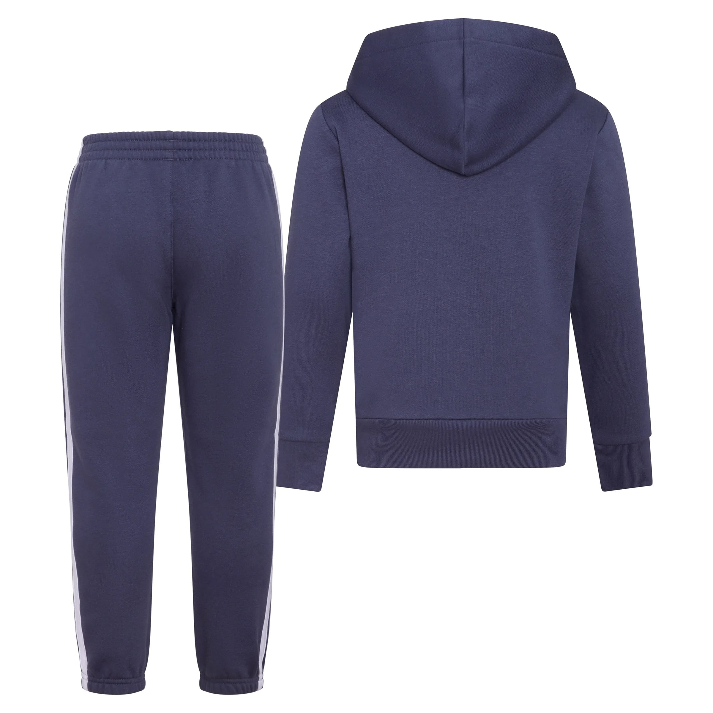 adidas Youth Kids’ 2-Piece Tracksuit Outfit Set – Fleece Hoodie & Jogger Sweatpants, Midweight Activewear Outfit (Blue/4T)