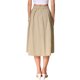 thumbnail image 3 of Falda Midi de Algodón INSPIRE CHIC para Mujer, Casual de Verano con Decoración de Botones y Cintura Elástica, Falda A-Line con Bolsillo XL Caqui, 3 of 6