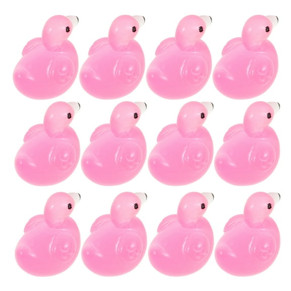 50pcs Cute Tiny Flamingo Figurines for Garden and Cake Decorations Mini Resin Flamingos for Outdoor and Party Decor Small Flamingo Ornaments